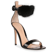 Brigitte 105  patent black sandal