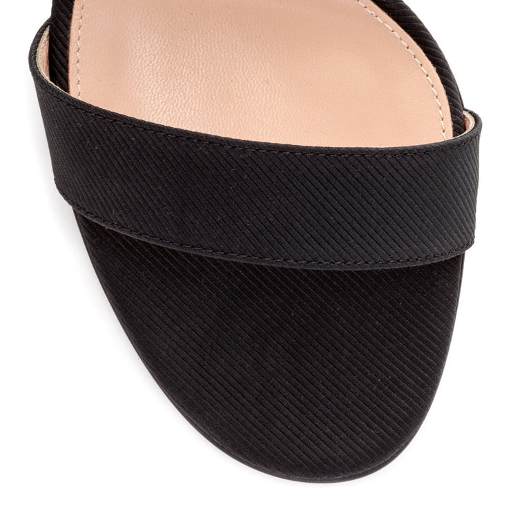 Versilia 100 black grosgrain sandals