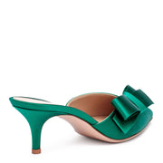 Kyoto 55 emerald satin mules