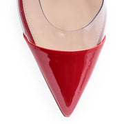 Plexi 55 red patent leather sling back pumps