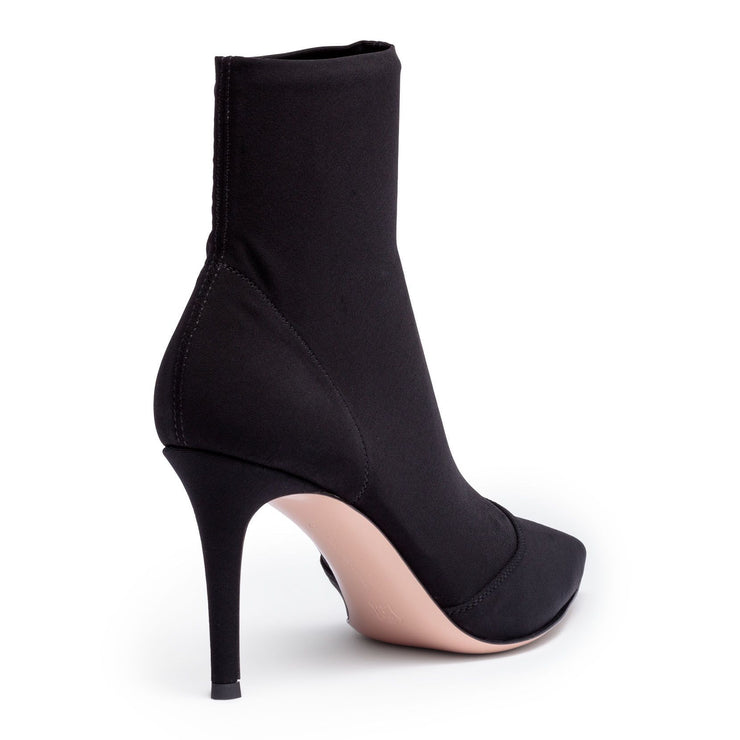 Black stretch 85 ankle boots