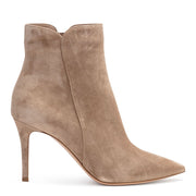 Levy 85 beige suede pointy booties