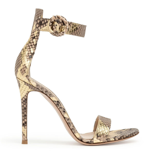 サンダル・ミュール GIANVITO ROSSI Women Sandals G3244115RICNPS SILVER Gianvito Rossi | Metallic python sandals | Savannahs