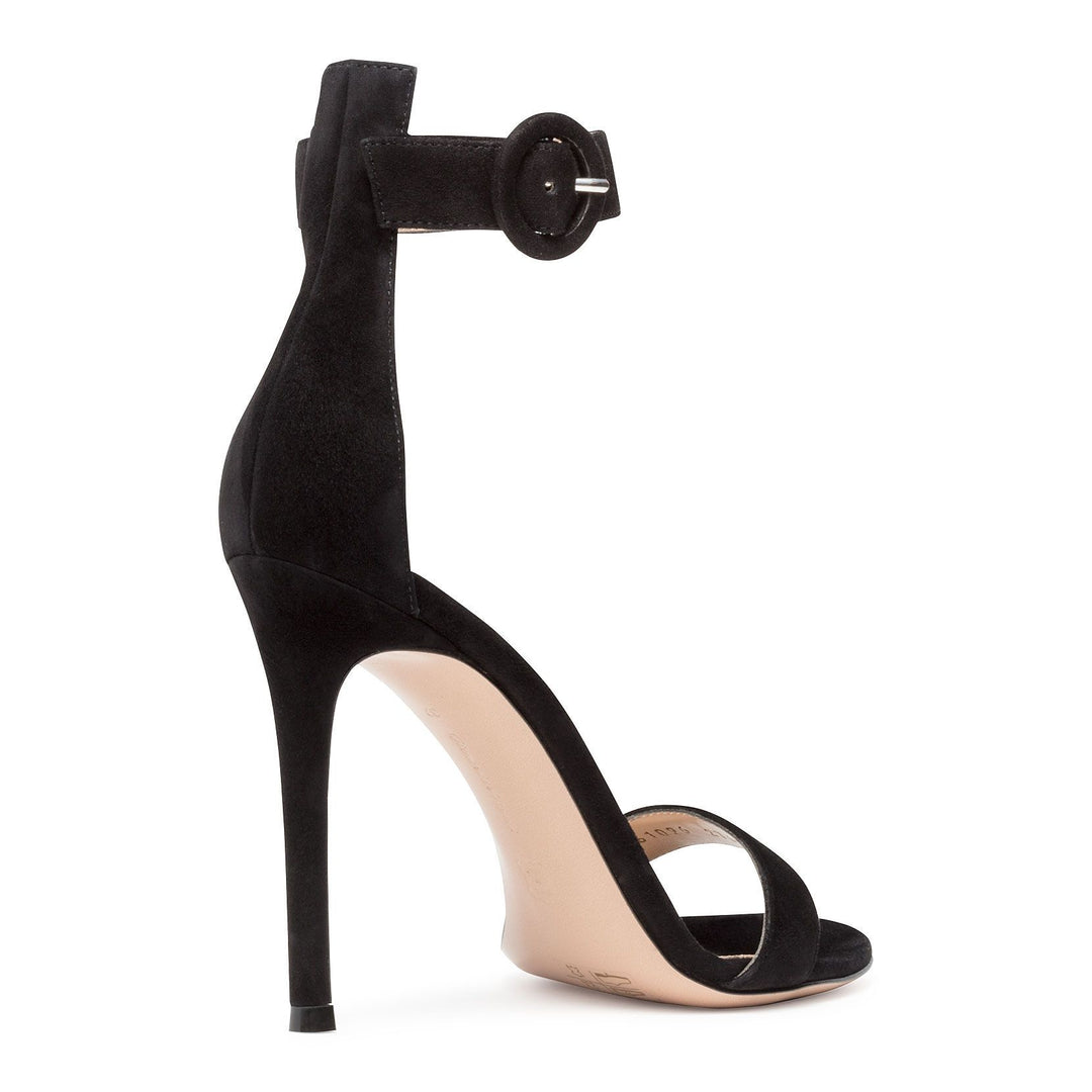 Gianvito Rossi | Portofino 105 black suede sandals | Savannahs