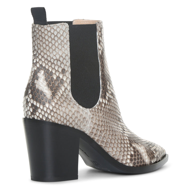 Romney natural snake ankle boots