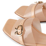 Gemini flat patent leather sandals