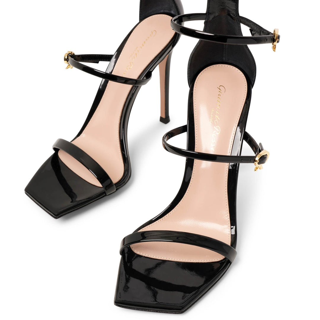 【送料&関税込】Gianvito Rossi Ribbon Uptown Heeled Sandals Gianvito Rossi | Ribbon uptown black patent black sandals