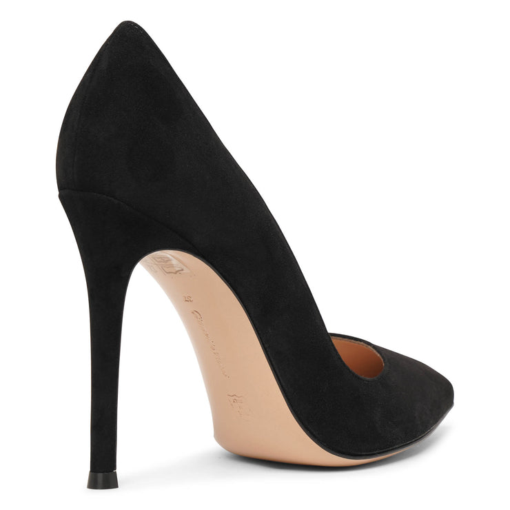 Gianvito 105 black suede pumps