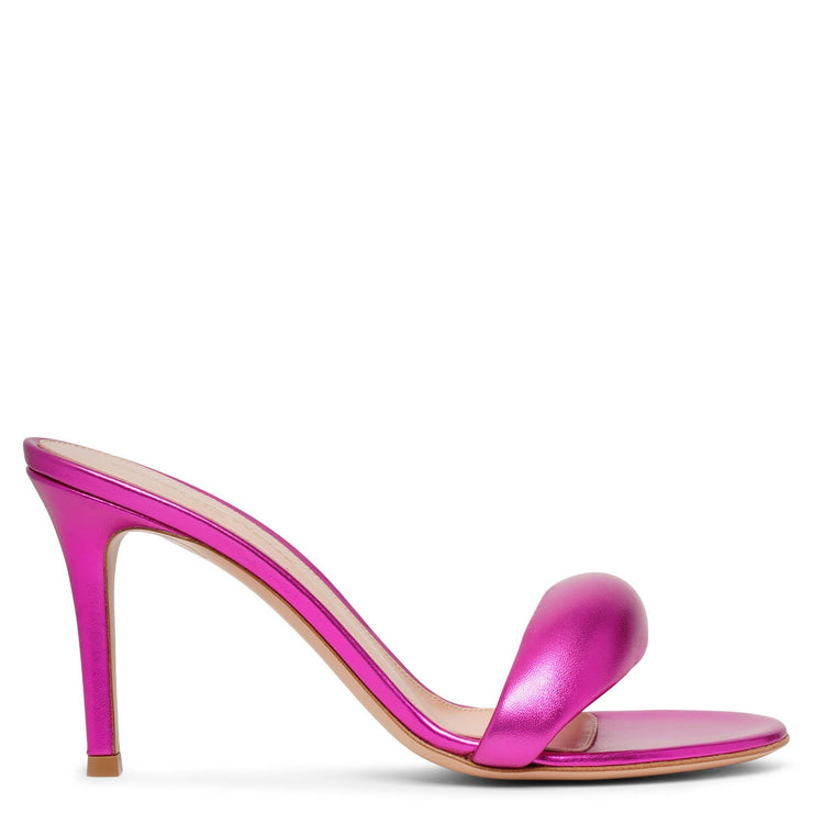 Bijoux mule 85 pink metallic sandals
