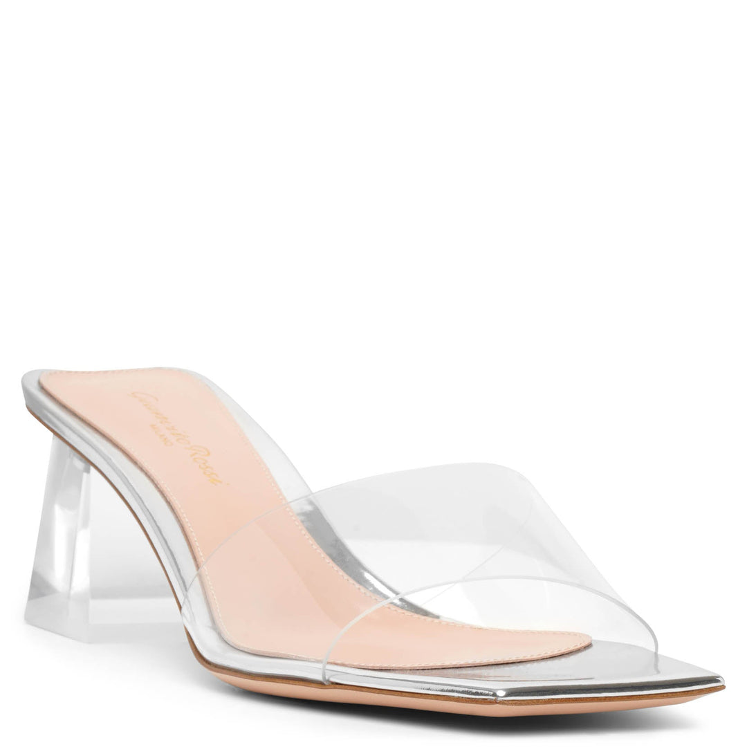 サンダル・ミュール GIANVITO ROSSI Women Sandals G3244115RICNPS SILVER Gianvito Rossi | Silver metallic platform sandals | Savannahs