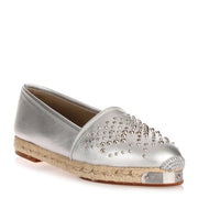 Silver studded espadrille