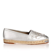 Silver studded espadrille