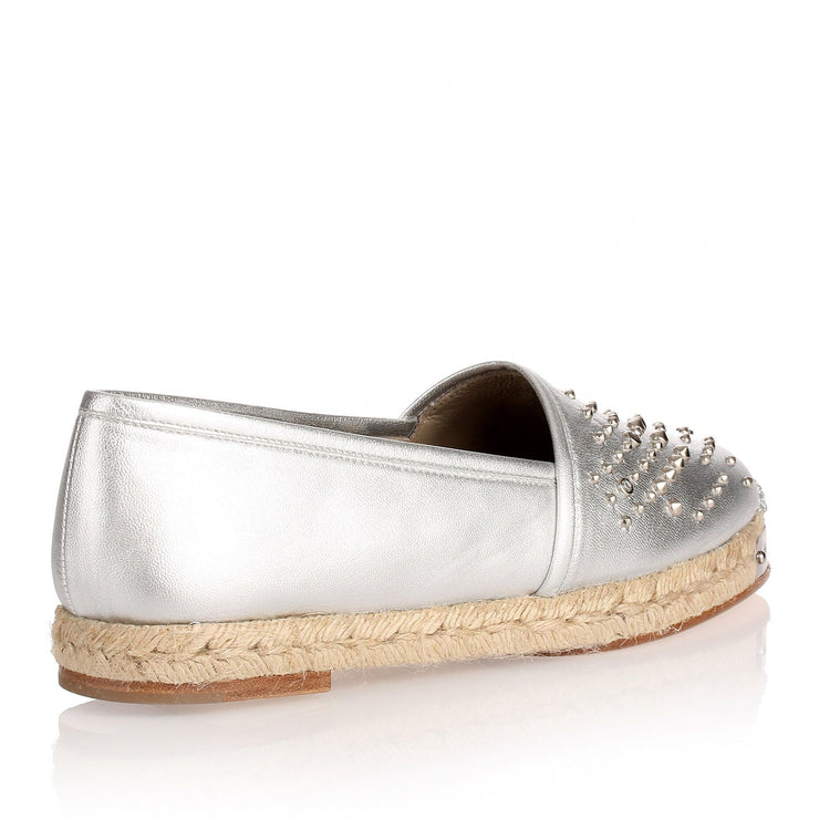 Silver studded espadrille