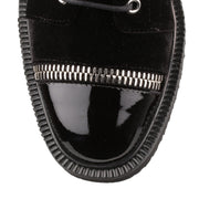 Hilary black velvet boot