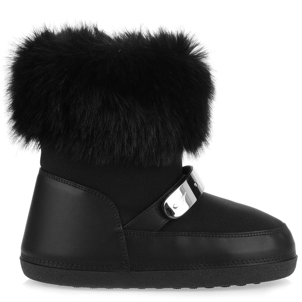 Giuseppe Zanotti | Sestriere black fur sky boot | Savannahs