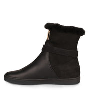 Black shearling sneaker