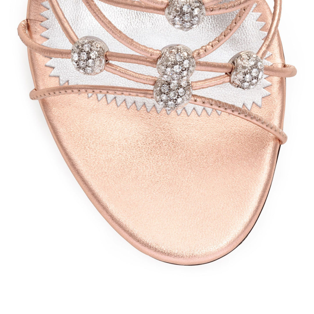 サンダル・ミュール Giuseppe Zanotti South 115 Mm Sandals Giuseppe Zanotti | Zig-Zag 115 rose gold leather sandals