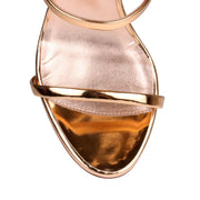 Harmony 90 rose gold metallic sandals