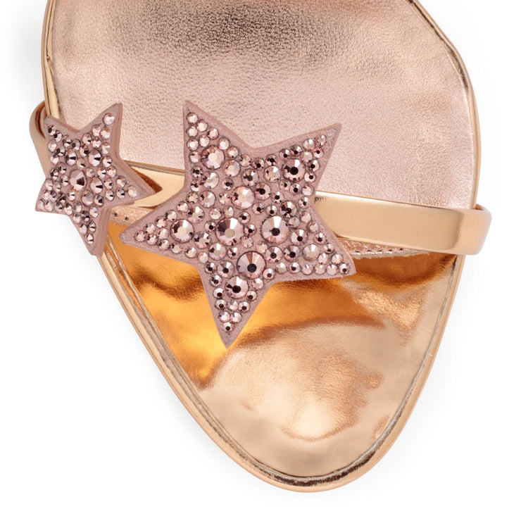 Harmony Star 120 rose gold leather sandals