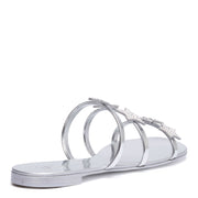 Hamony Star silver leather flat sandals