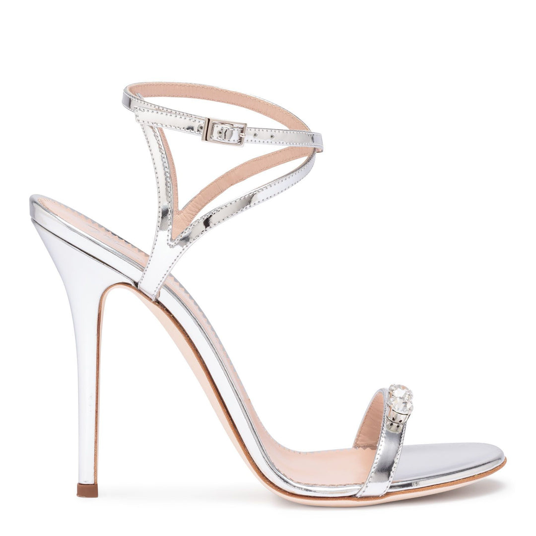 Giuseppe Zanotti | Ellie metallic silver leather sandals