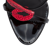 Harmony Bouche 120 black patent leather sandals