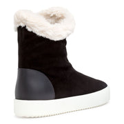 Black suede shearling boots