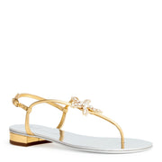 Starfish gold nappa flat sandals