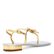 Starfish gold nappa flat sandals