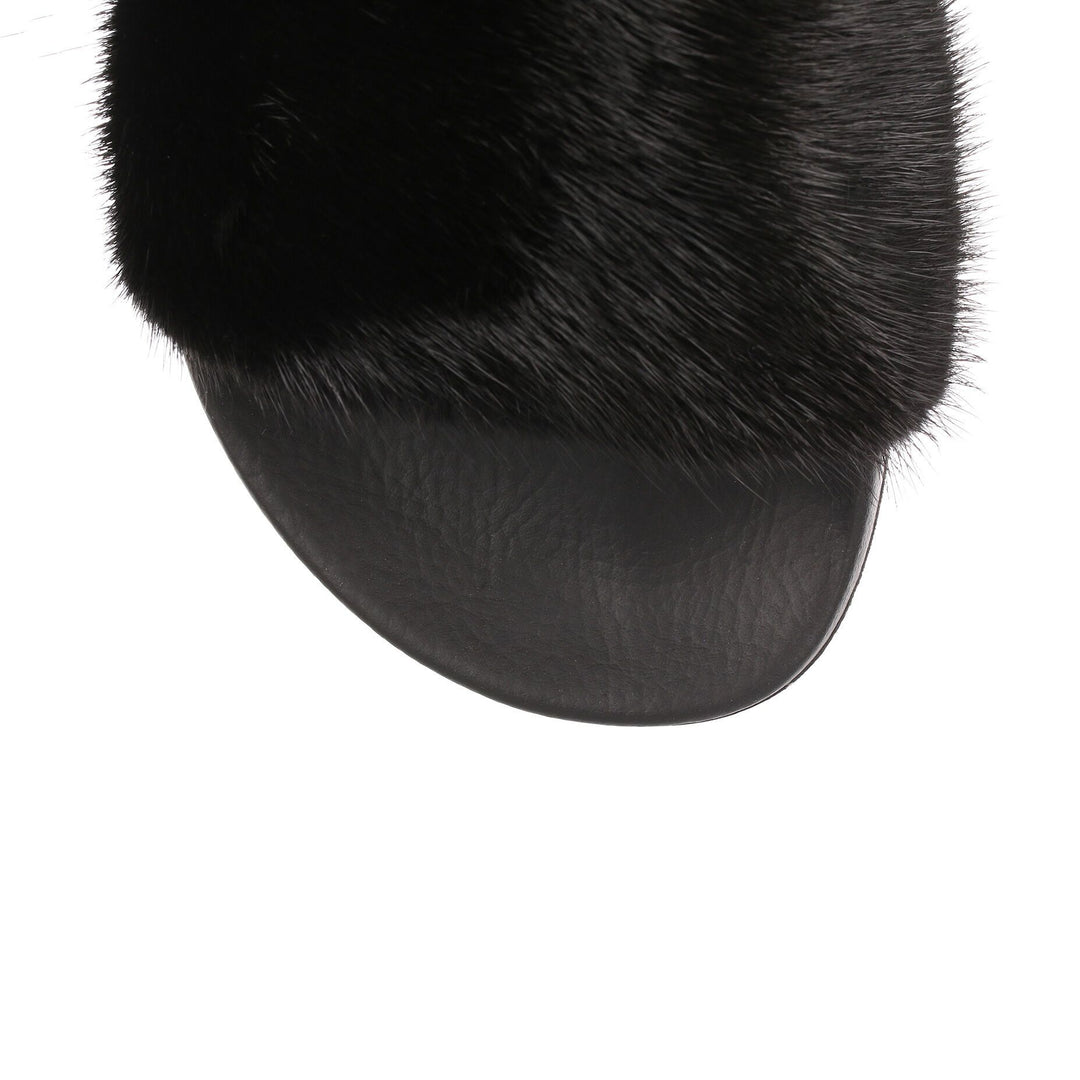 Givenchy mink fur slides best sale