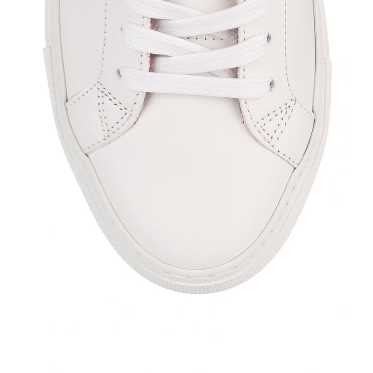 White and red sneaker