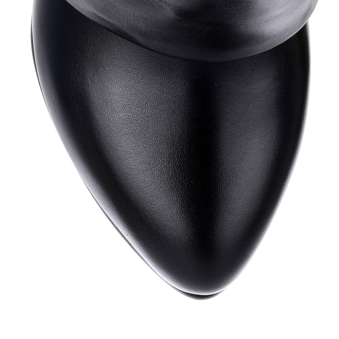 Givenchy | Black fold-over shark lock knee boot | Savannahs