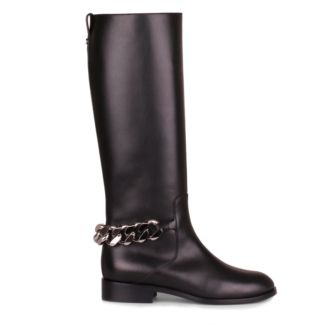 Givenchy Black leather chain boot Savannahs - Main Image