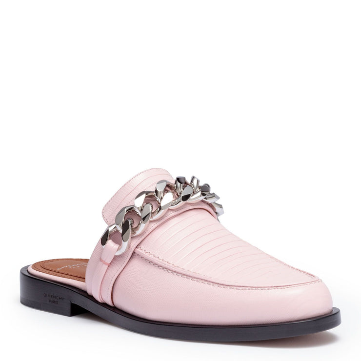 Light pink chain loafers
