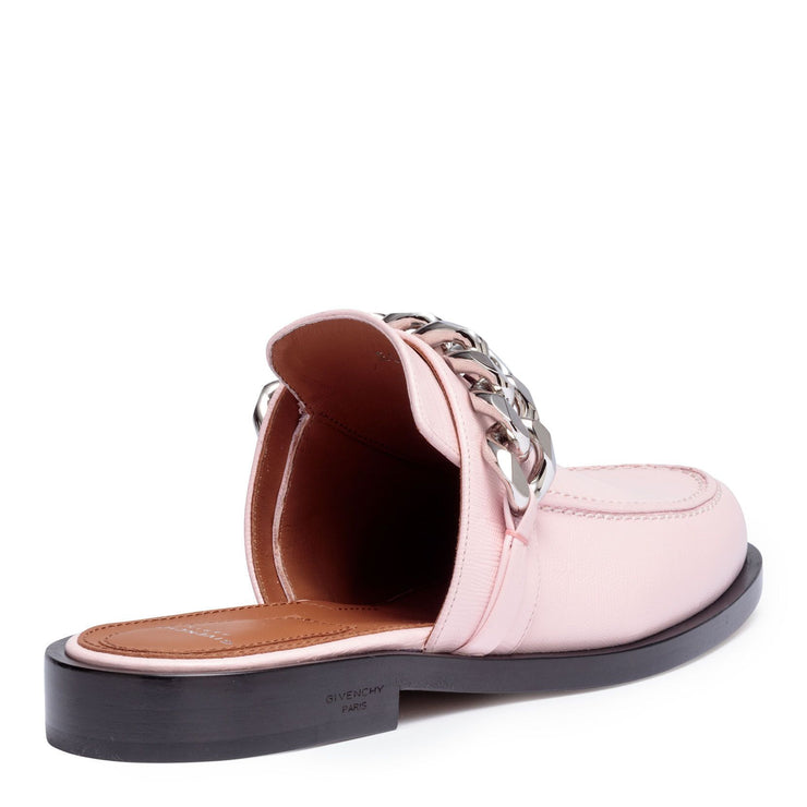 Light pink chain loafers