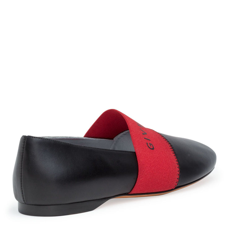 Bedford black and red flats