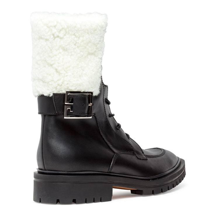 Aviator shearling ankle boots