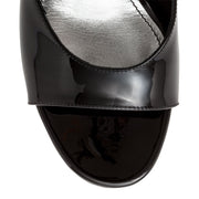 Patent black leather Triangle mules