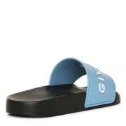 Sky blue rubber slide sandals