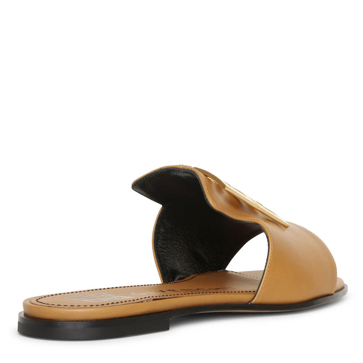 4G brown flat sandals
