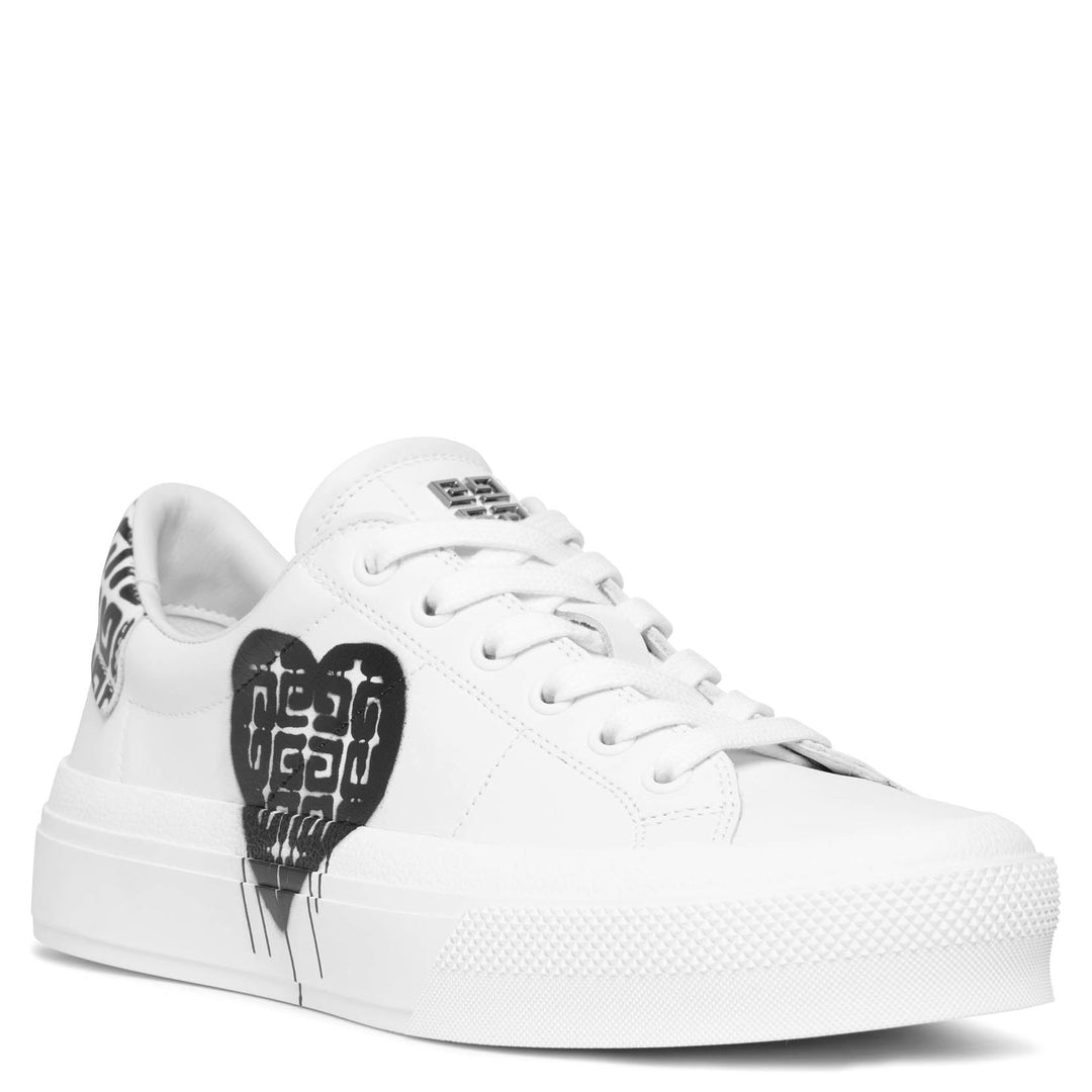 Givenchy | City court printed leather sneakers | Savannahs