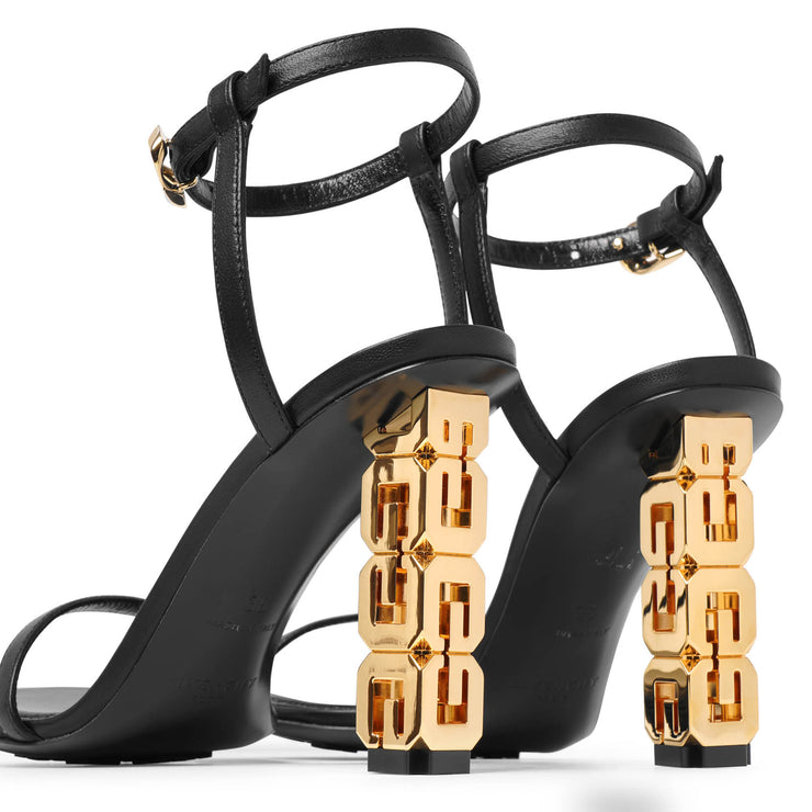 Givenchy | G Cube 85 black leather sandals | Savannahs