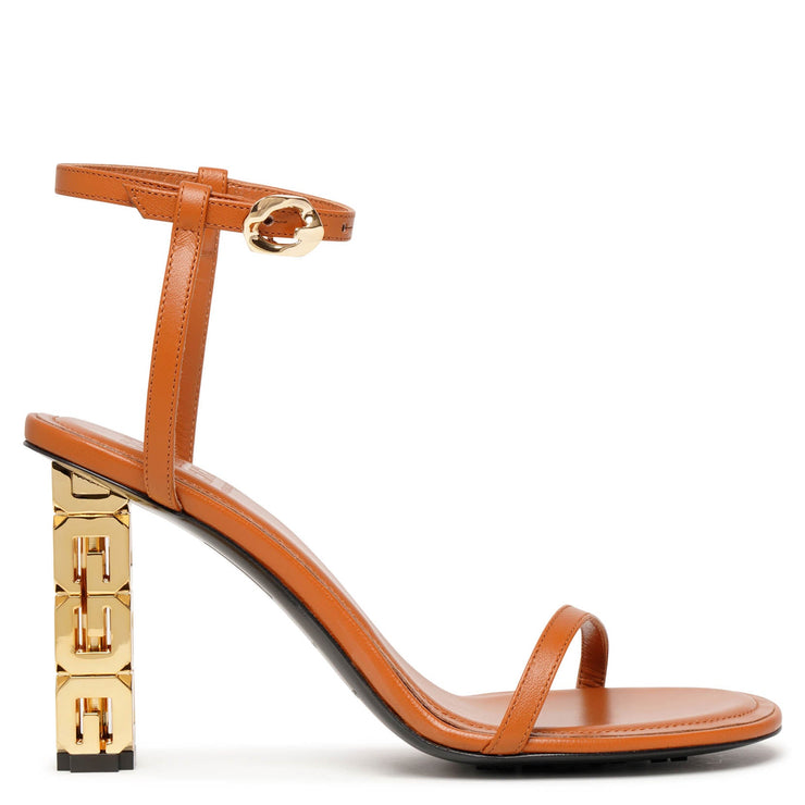G Cube 85 beige leather sandals