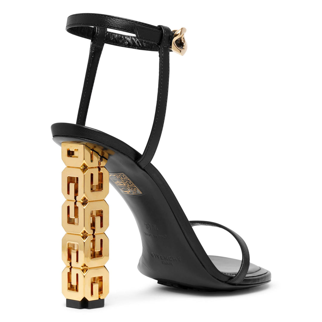 ZeusIII シャンパンゴールド Givenchy | G Cube 105 black leather sandals | Savannahs