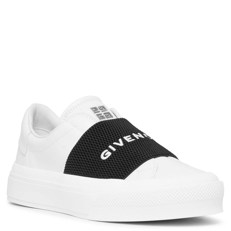 City sport white elastic sneakers