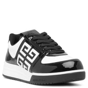 G4 low top white leather sneakers