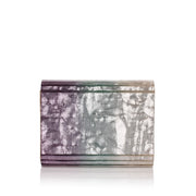 Candy crinkled velvet printed clutch