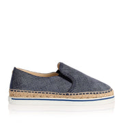 Dawn denim leather espadrille