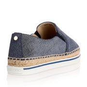 Dawn denim leather espadrille