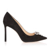 Jasmine black suede pump